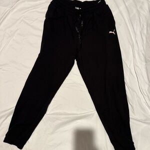 Puma Black Jogger Sweatpants with Elastic Cuffs